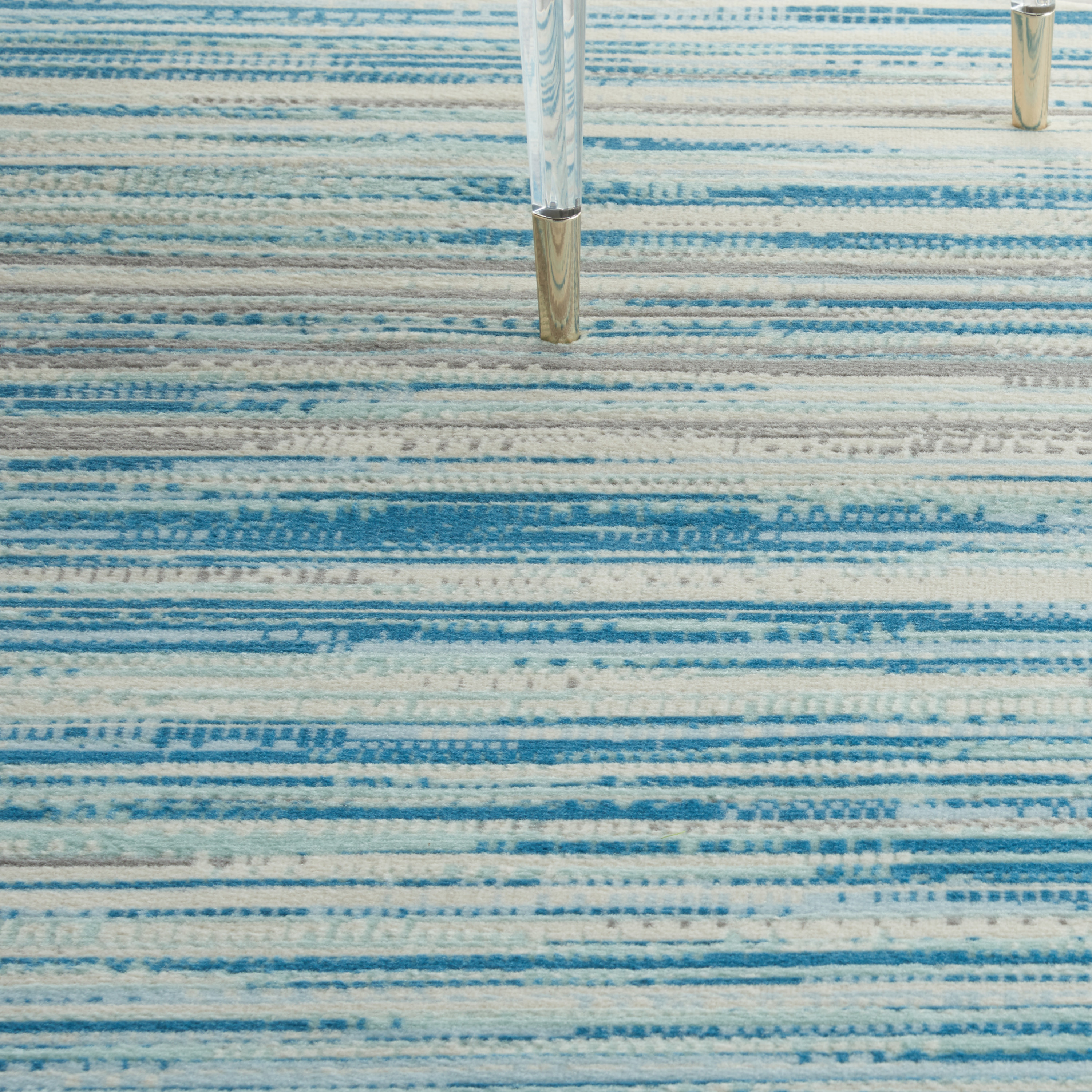 Nourison Jubilant 8' x Round Blue Modern Indoor Rug