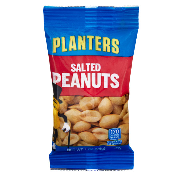 PLANTERS(r) Salted Peanuts 6/10/1oz . C1C1 - Front Center In Package (Hi Res)