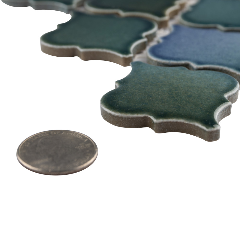 Hudson Tangier Lagoon 12-3/8 in. x 12-3/8 in. Porcelain Mosaic Tile