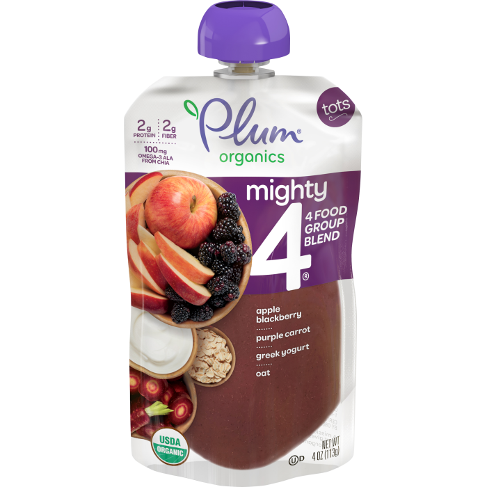 Blends Apple, Blackberry, Purple Carrot, Greek Yogurt & Oat Tots Pouch