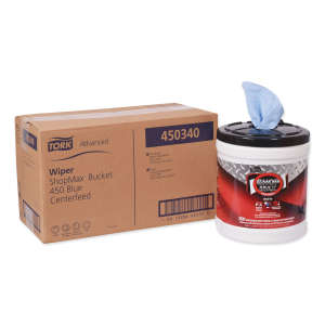 Tork, W22 Advanced ShopMax™, Heavy Duty, 1 ply, 9.90"x13.10", Paper, Industrial Wipers, Blue