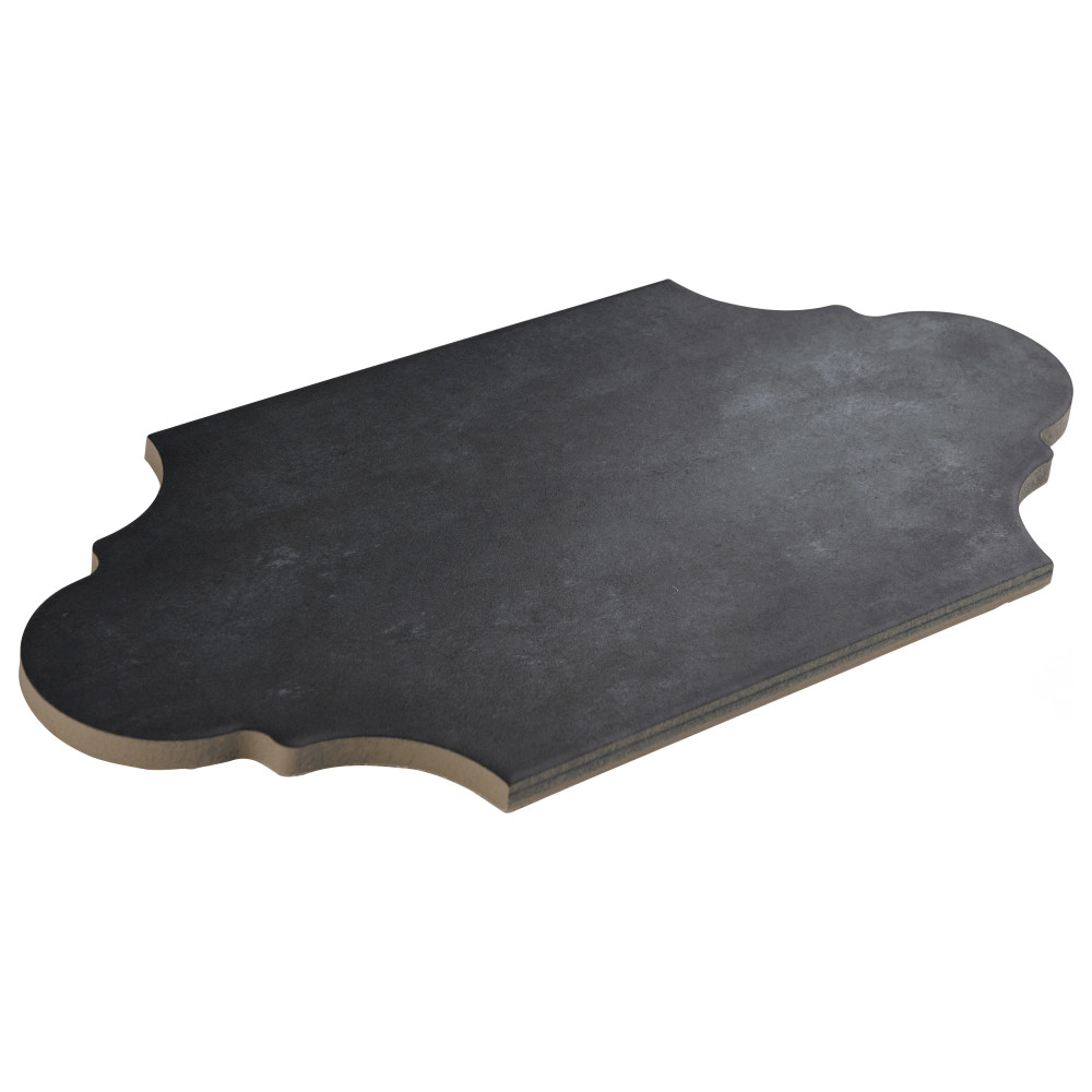 Alhama Provenzal Black 6-1/4 in. x 12-3/4 in. Porcelain Floor and Wall Tile