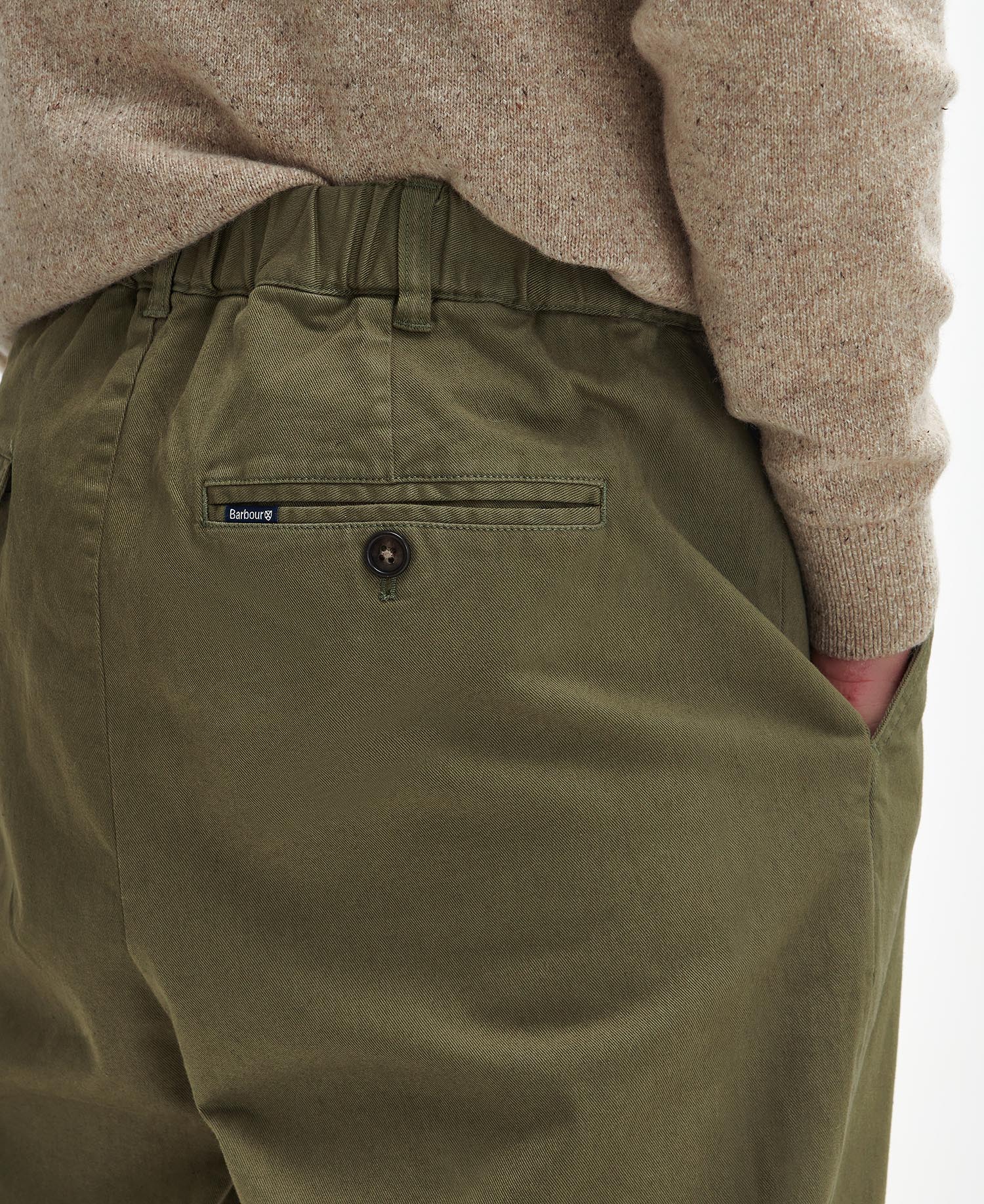 Pantaloni in tessuto stretch lavato dalla vestibilità comoda image number 4