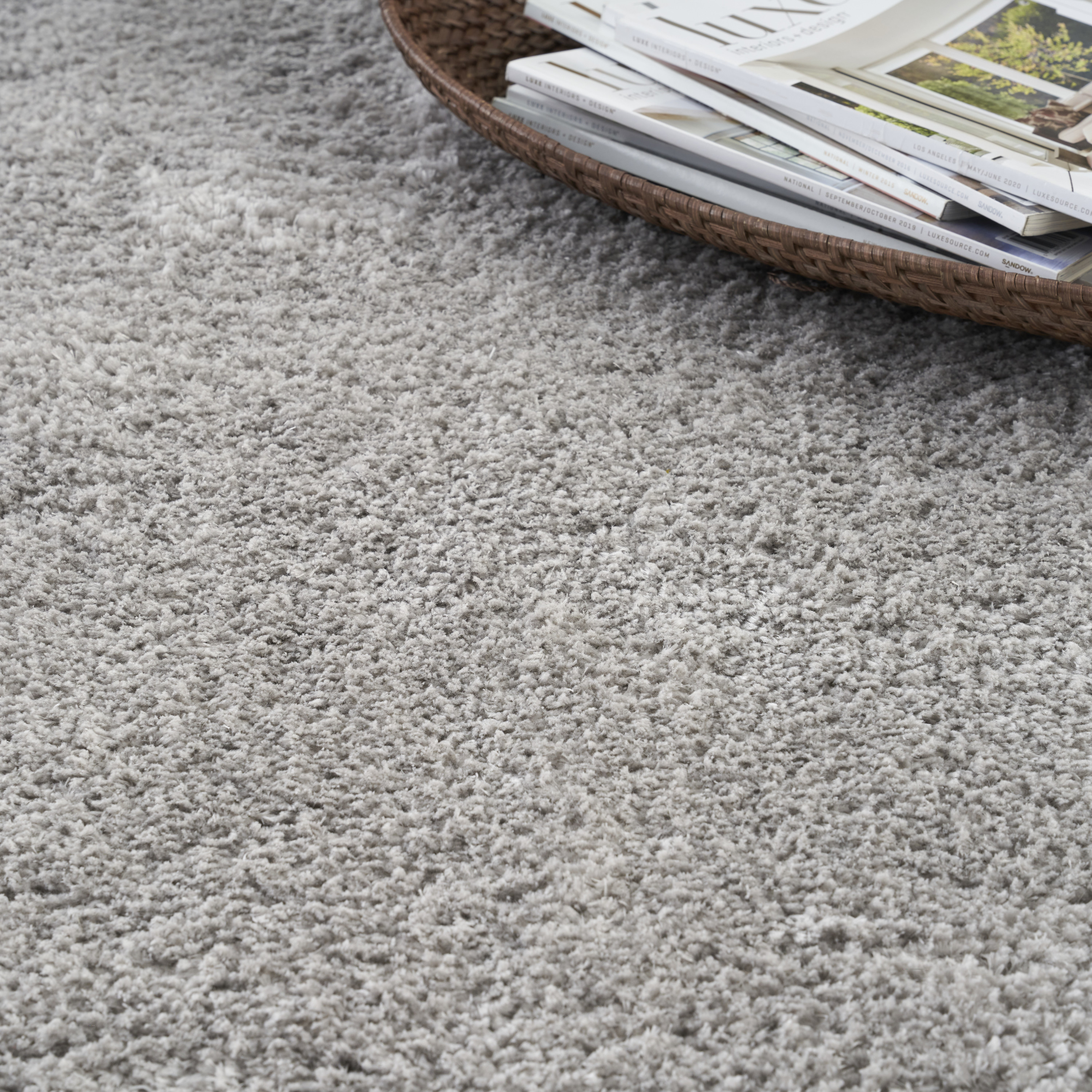 Nourison Dreamy Shag 5'3" x 7'3" Silver Shag Indoor Rug
