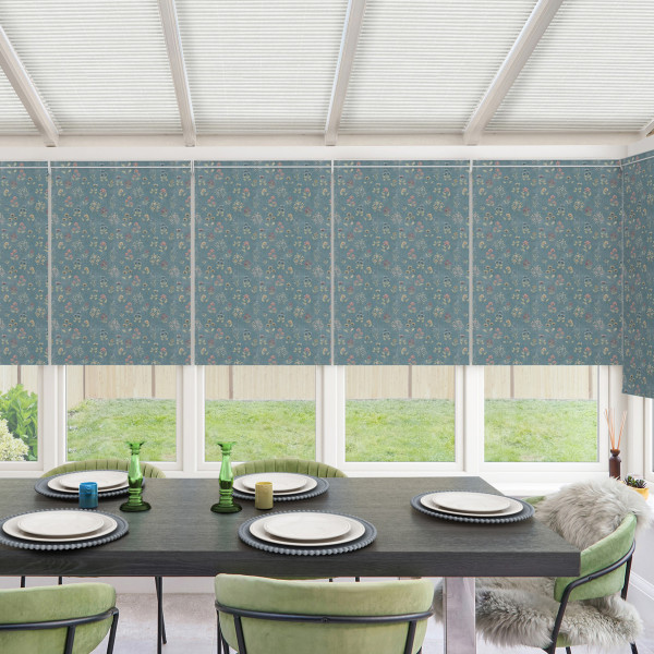 Yvette Blackout Teal Roller Blind