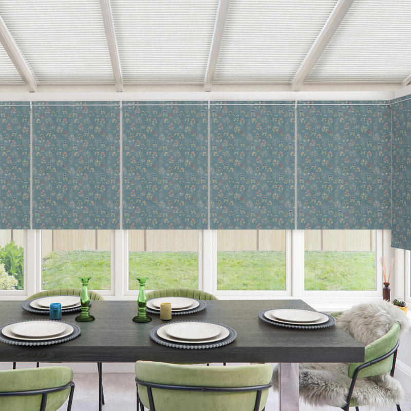 Yvette Blackout Teal Roller Blind