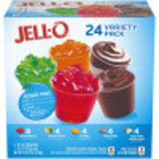 Jello-O Sugar Free Pudding Snacks & Gelatin Snacks Variety Pack, 24 ct Cups