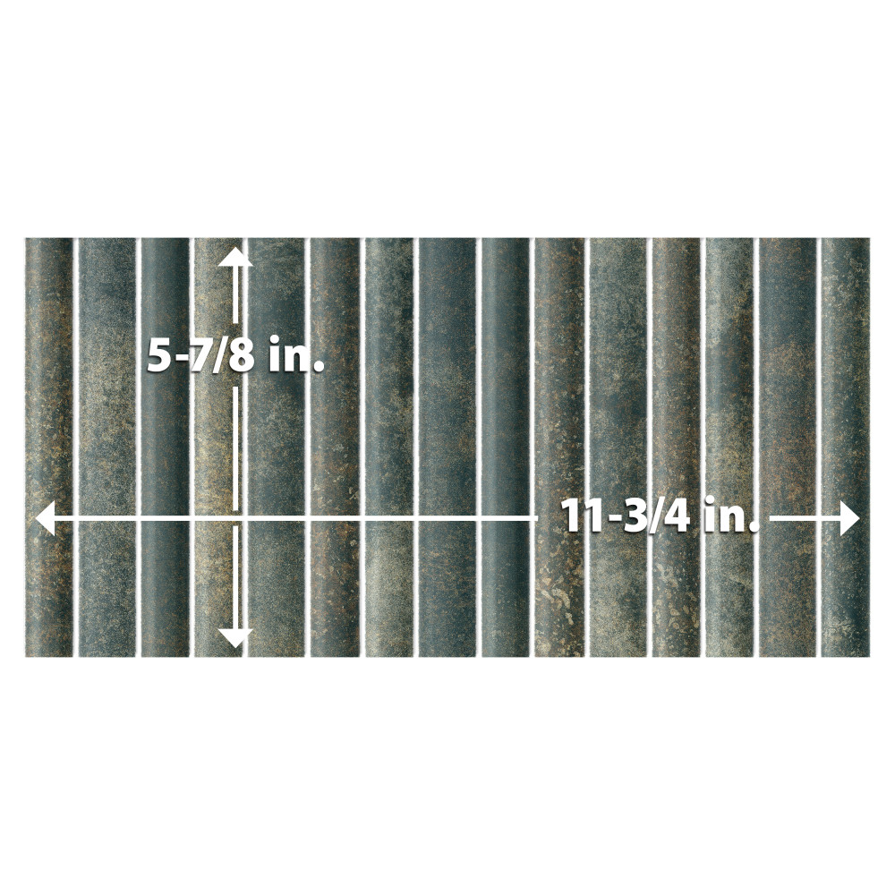 Rubik Verde 5-7/8 in. x 11-3/4 in. Ceramic Wall Tile