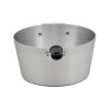 7-quart Wear-Ever® tapered aluminum saucepan with natural finish and silicone handle