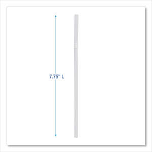 Boardwalk, Flexible Wrapped Straws, 7.75", Plastic, White