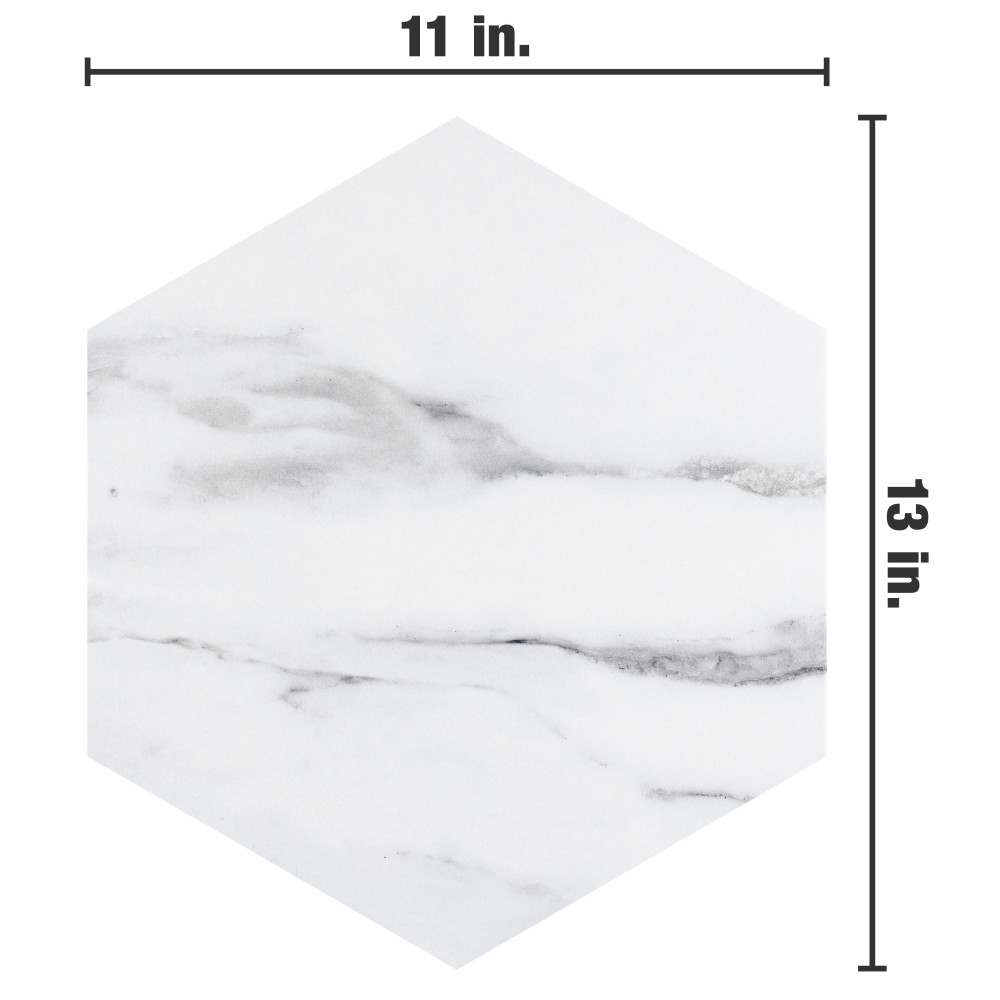 Marbilia Hex Venato with Biotech 11 in. x 13 in. Porcelain Floor and Wall Tile