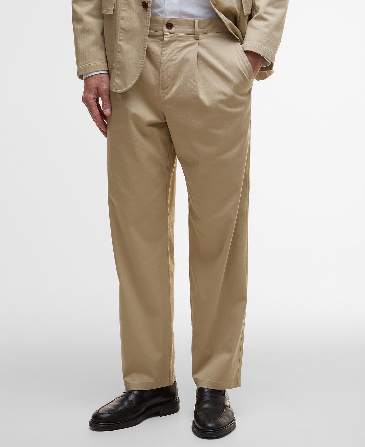 Herringbone Cotton Trousers image number 1