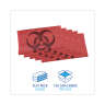 Boardwalk,  LLDPE Liner, 33 gal Capacity, 33 in Wide, 39 in High, 1.3 Mils Thick, Red