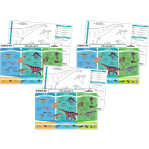3-Pack Dinosaurs Learning Mat
