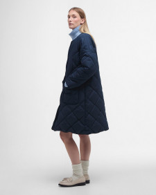 Brigitte Puffer Jacket Navy/Sky Dress Tartan