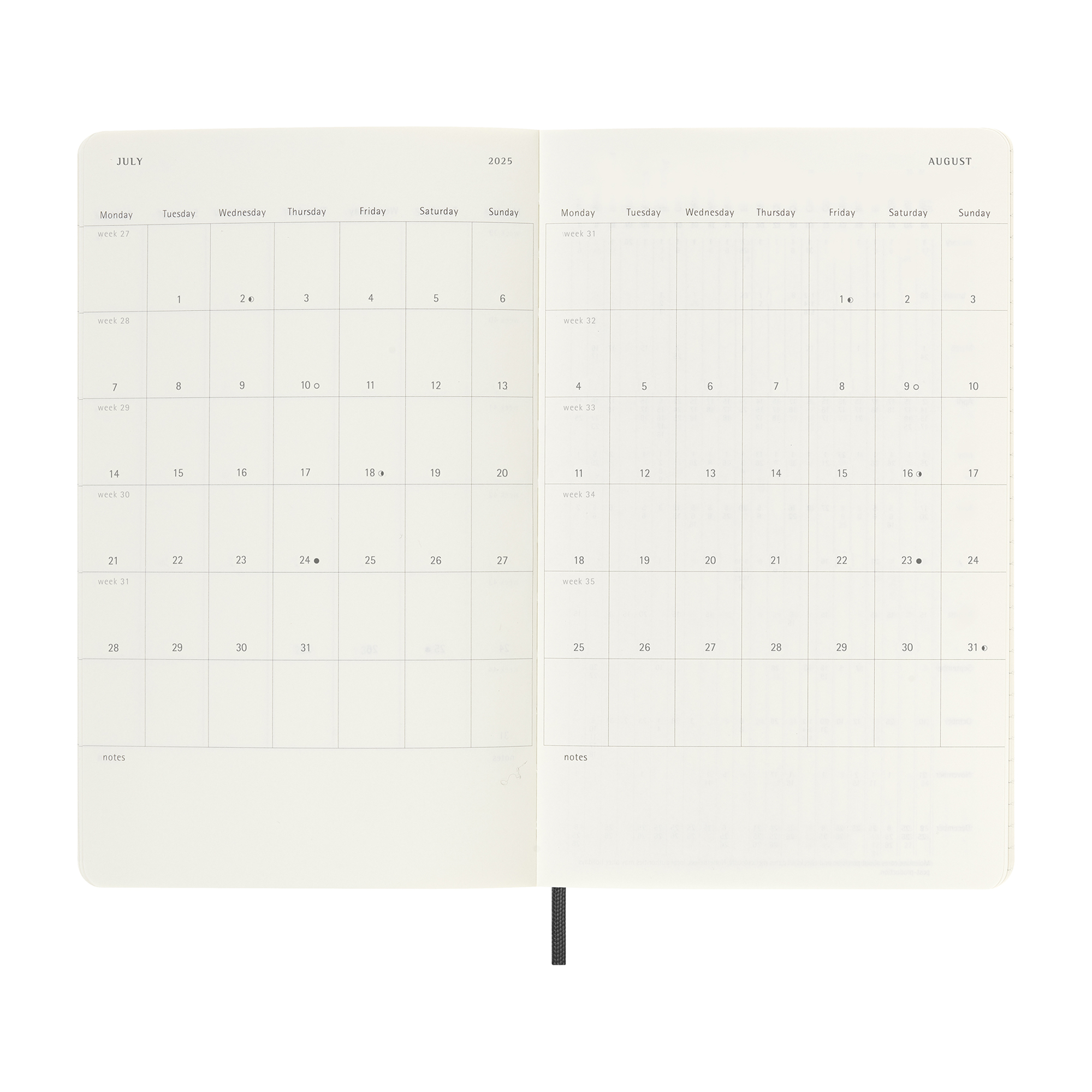 Moleskine® Soft Cover Large 18 Month Weekly 2024-2025 Planner-Moleskine