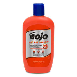 GOJO, NATURAL* ORANGE™ Pumice Hand Cleaner Gel Soap,  14 fl oz Bottle