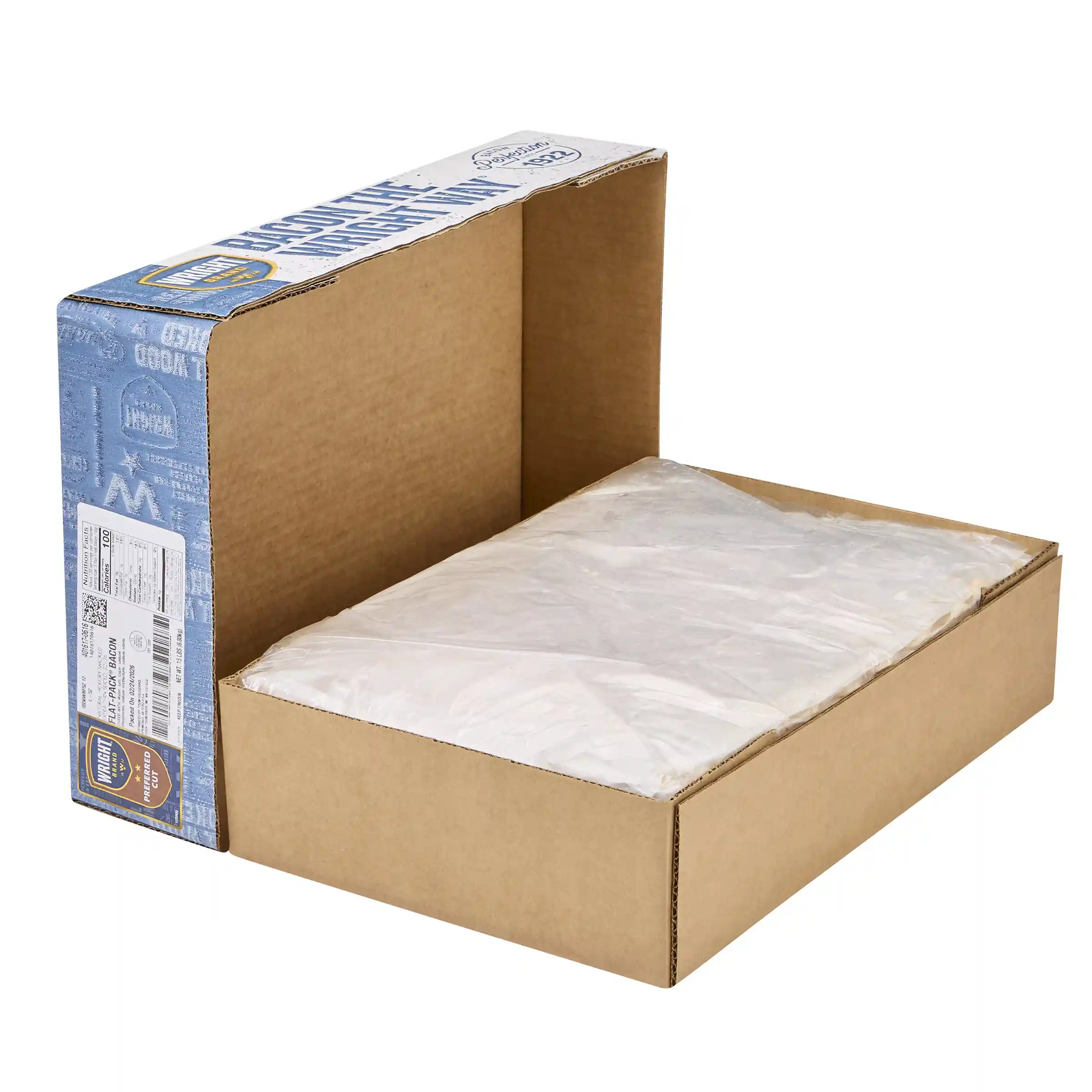 Wright® Brand Naturally Hickory Smoked Extra Thin Sliced Bacon, Flat-Pack® 22/26 _image_4