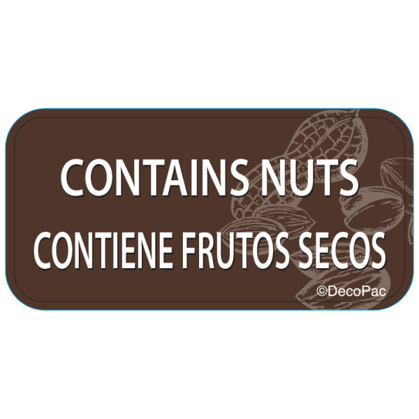 Contains Nuts Label PhotoCake® Edible Image® Merchandising Label