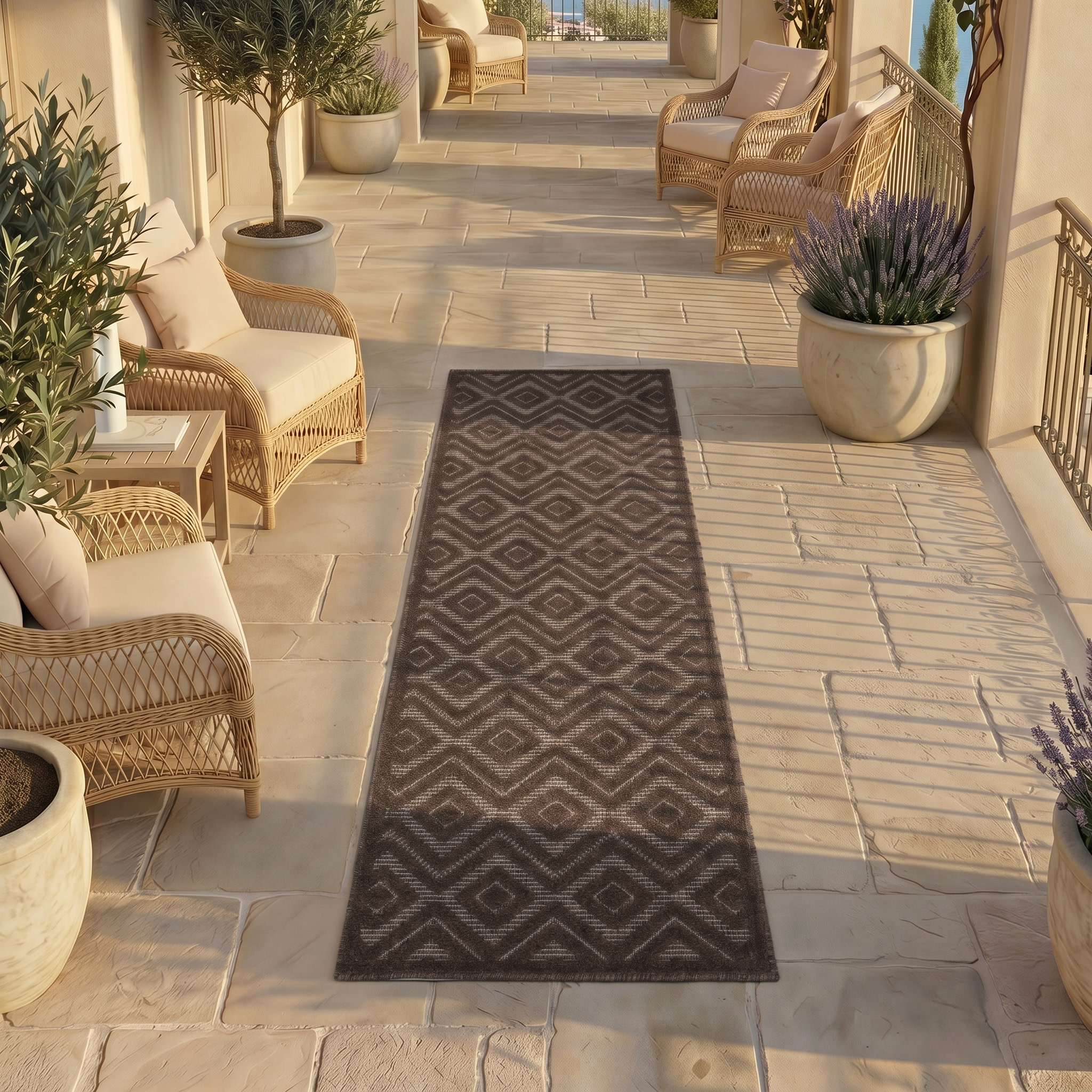 Nourison Versatile 2'2" x 7'6 Brown Modern Rug
