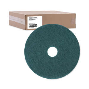 Boardwalk,  Heavy-Duty Scrubbing Round Floor Pad, 18", Green