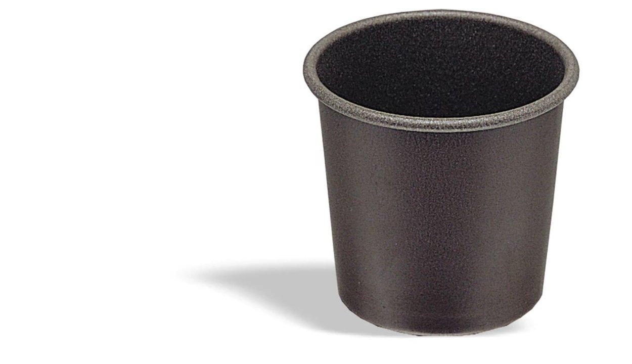 Round baba mould 6.5 cm steel in gray