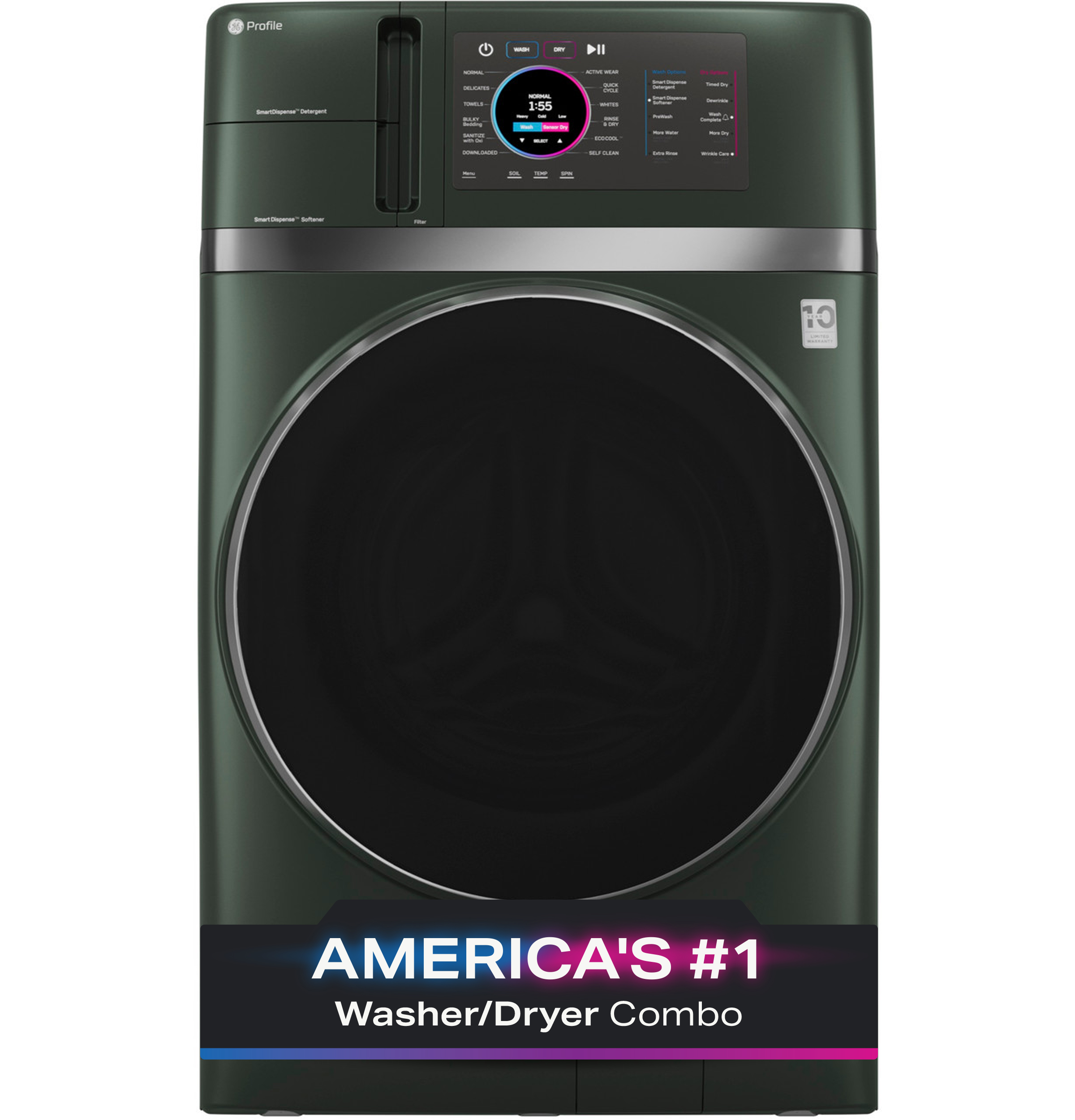 GE Profile™ ENERGY STAR® 4.8 cu. ft. Capacity UltraFast Combo with Ventless Inverter Heat Pump Technology Washer/Dryer