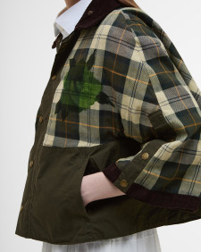 Barbour x ERDEM Trapezjacke Reversible Clover Showerproof 