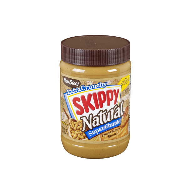 SKIPPY(r) Natural Peanut Butter Spread Super Chunk(r) 12/26.5 oz . C1CB - Front Center Inner Pack (Hi Res)