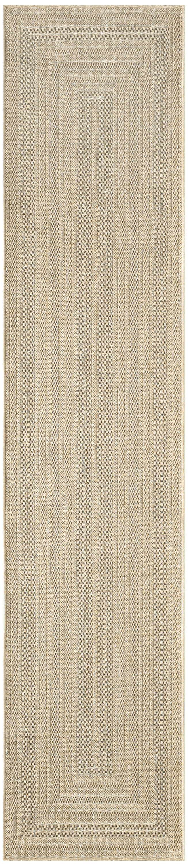 Nourison Tulum 2'2" x 8' Taupe Grey Outdoor Rug