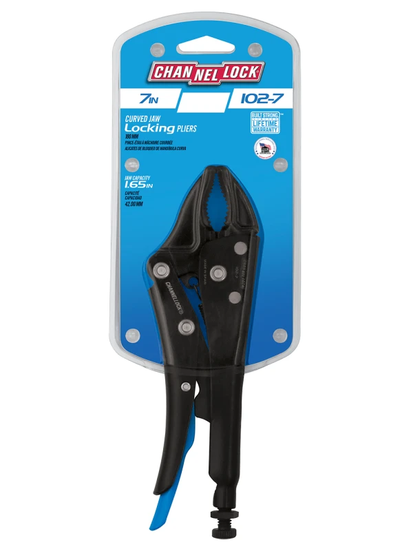 102-7 7-inch Curved Jaw Locking Pliers w/ Cutter