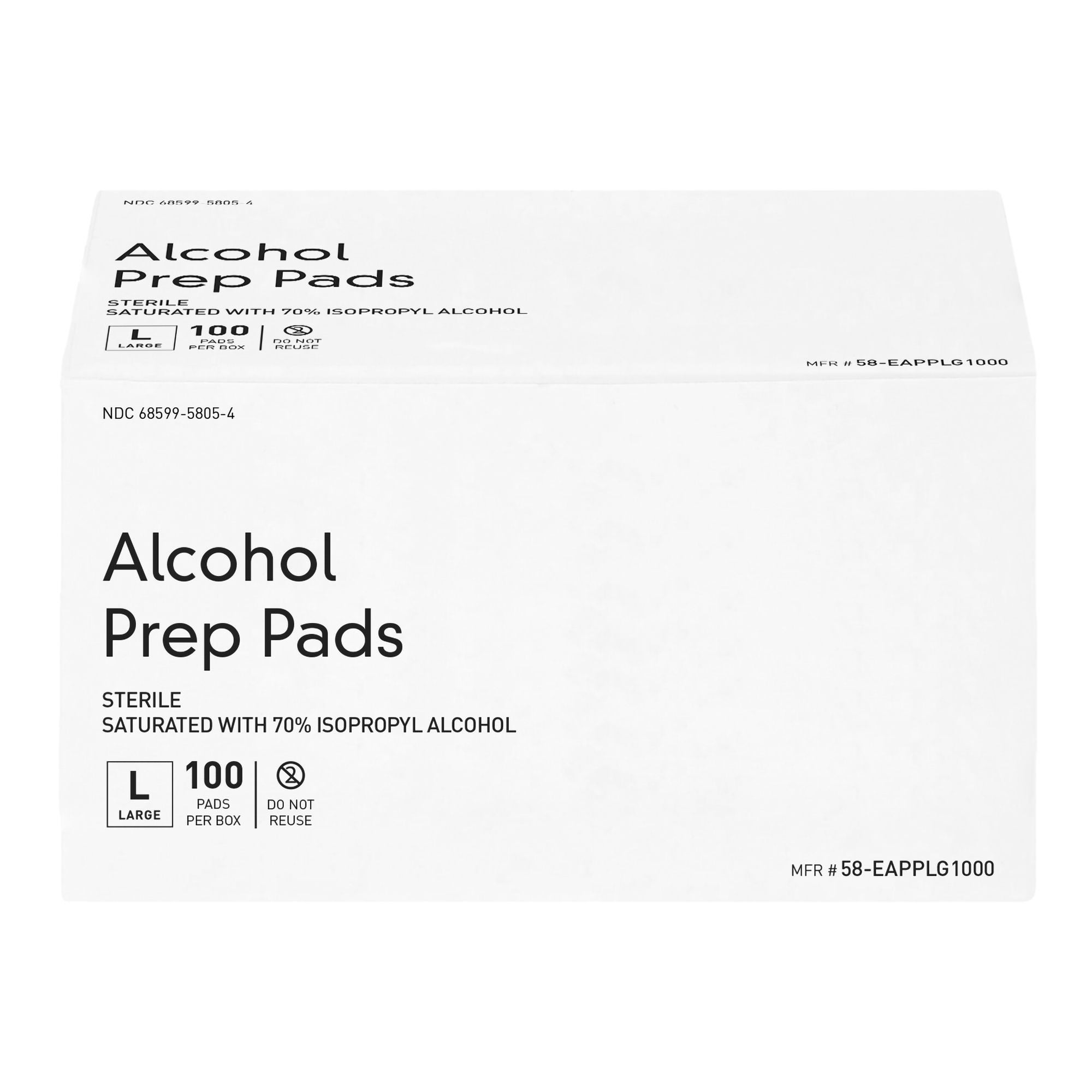 McKesson Brand PAD, ALCOHOL PREP ECONOMY LG (100/BX 10BX/CS)