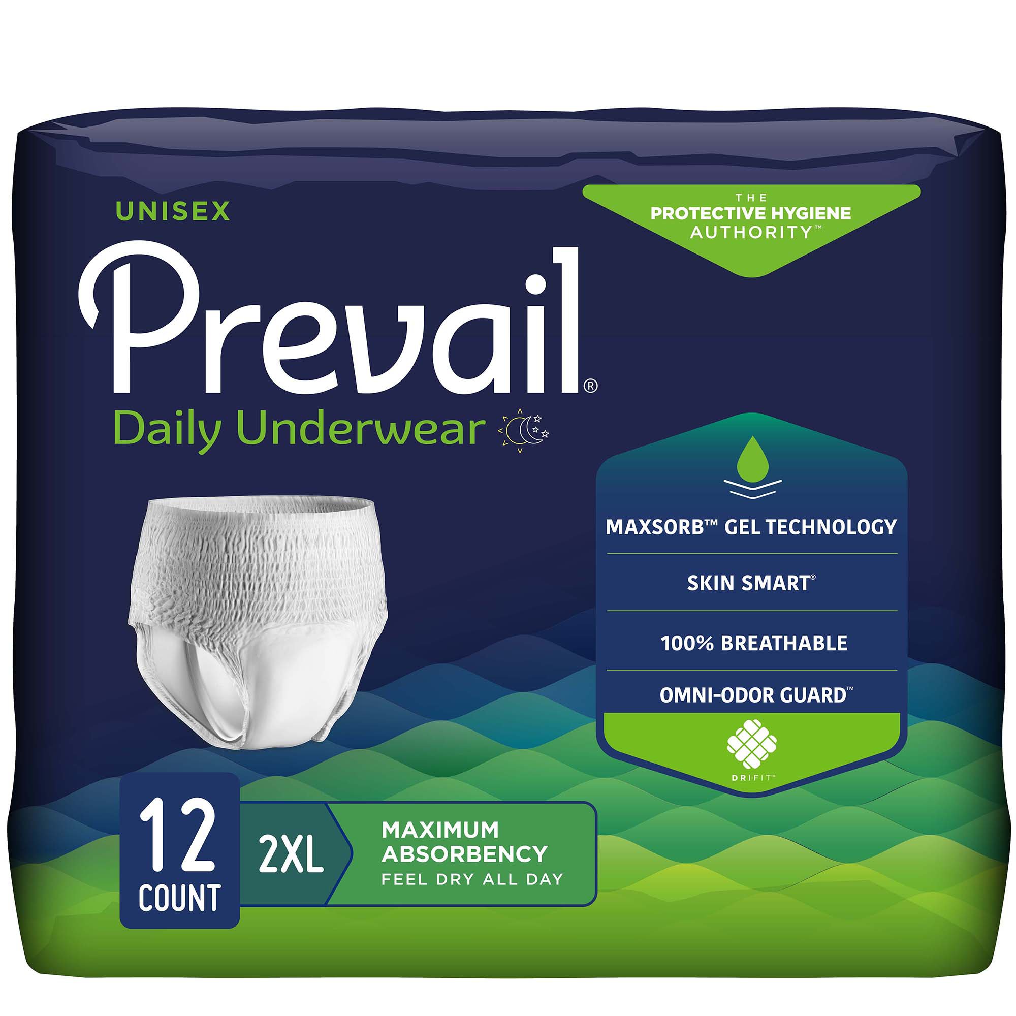 Prevail Daily Underwear Maximum Absorbent Underwear, 2X-Large MK 579584
