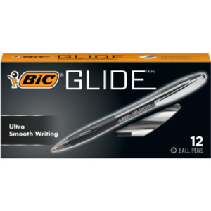 Glide&trade; Retractable Ball Pen, Medium Point (1.0 mm), Black, 12-Count