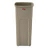 Rubbermaid Commercial, Untouchable, 23 gal, Resin, Beige, Square, Receptacle