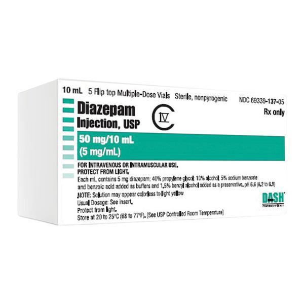 Diazepam Injection 5mg/mL MDV 10mL 5/Box