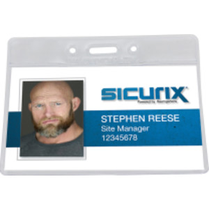 Standard Vinyl Badge Holder, Horizontal, Pack of 50