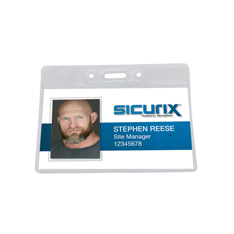 Standard+Vinyl+Badge+Holder%2C+Horizontal%2C+Pack+of+50