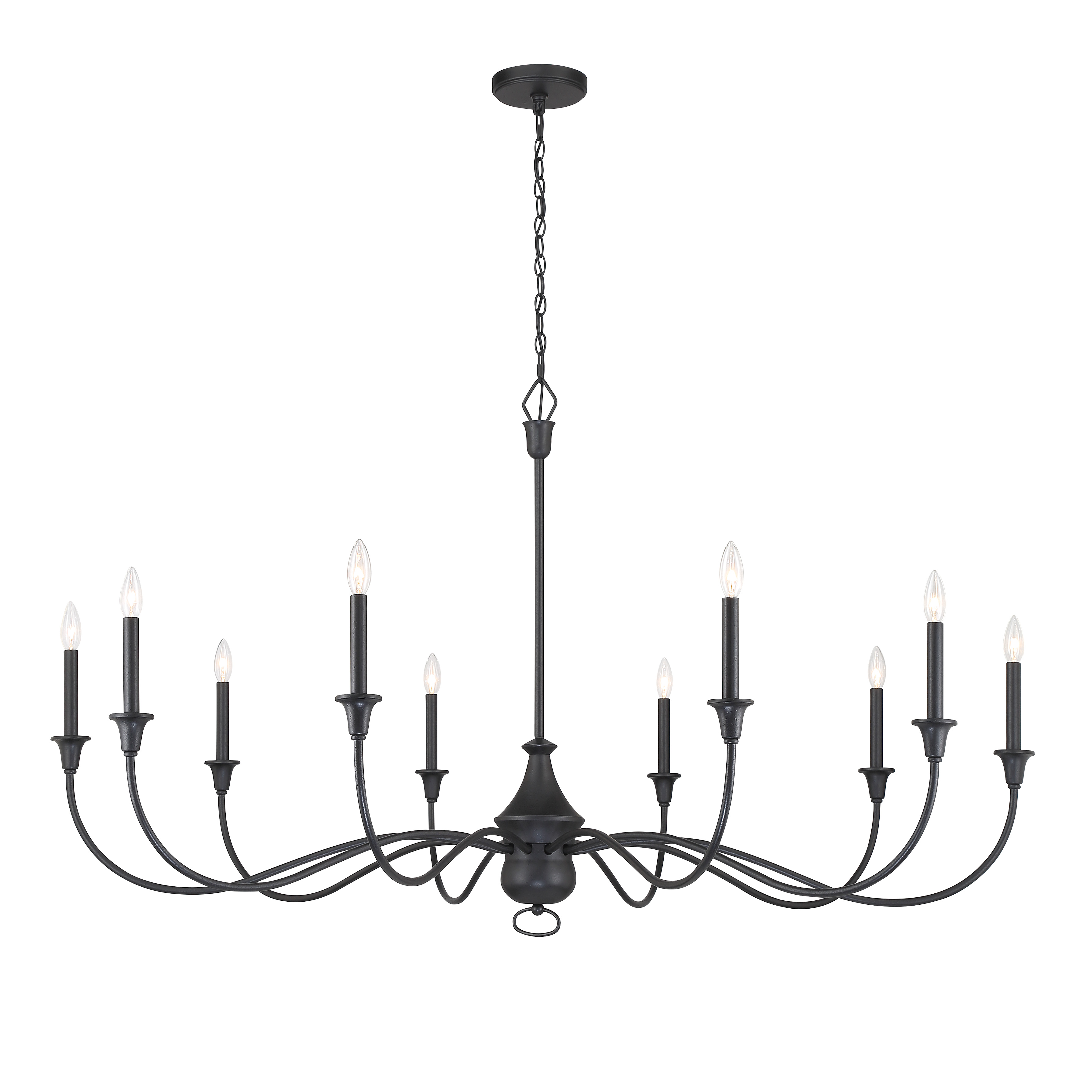 Halifax County - 10 Light, Chandelier Fixture in Metal