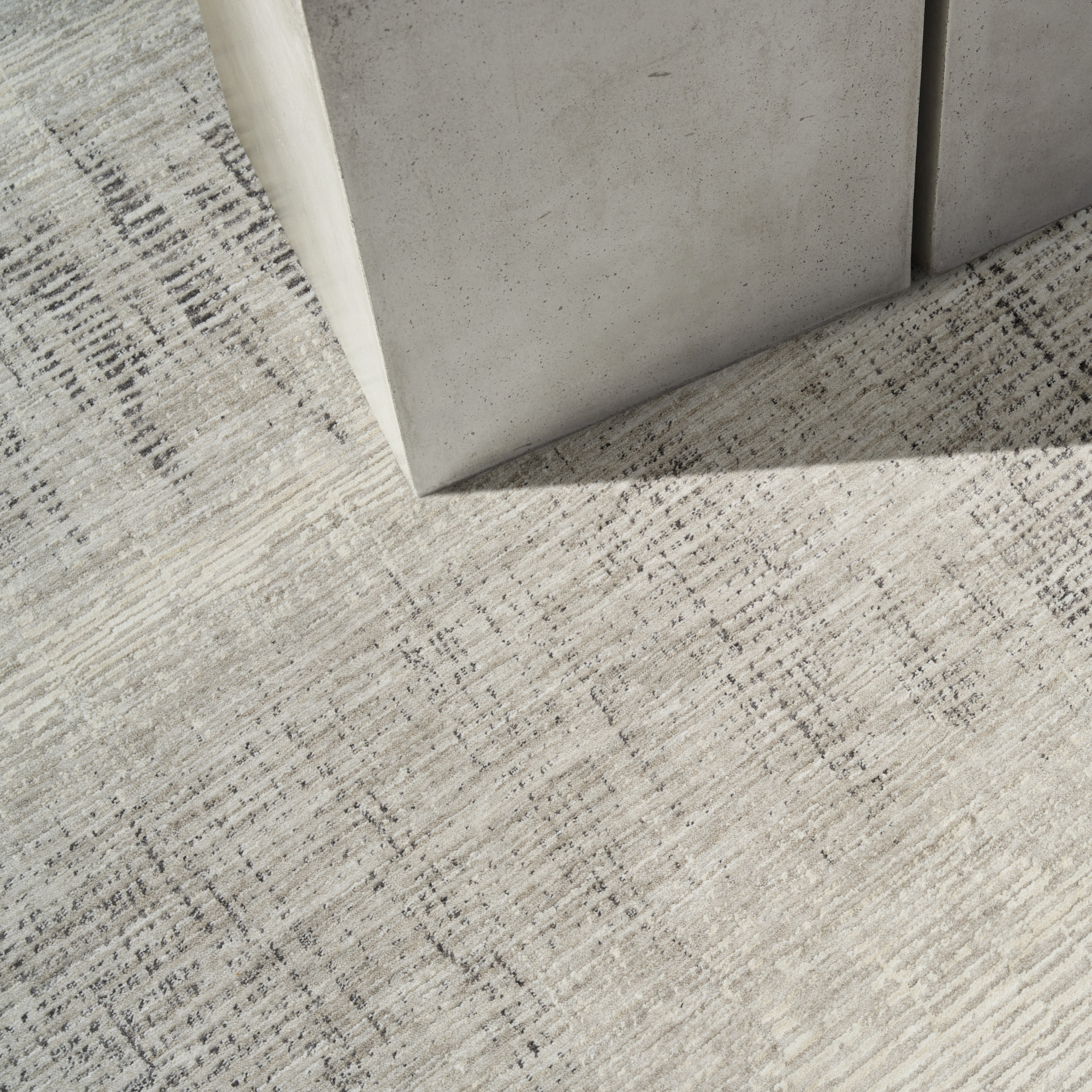 Calvin Klein CK079 Notes 7'10" x 9'10" Ivory Charcoal Modern Indoor Rug