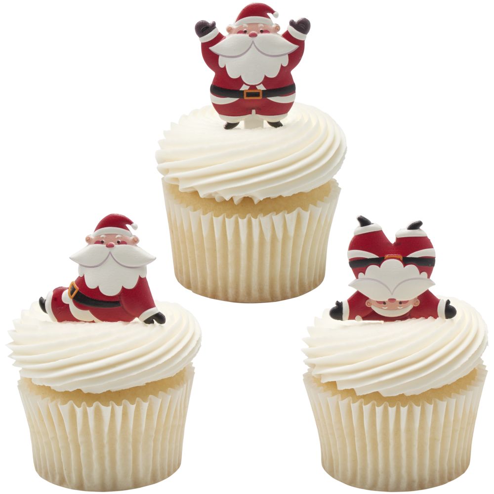 Image Cake Tumbling Santas