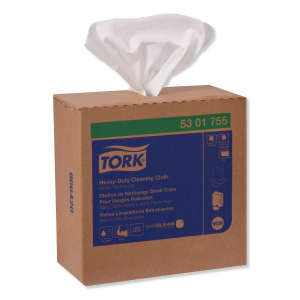 Tork, W24, Heavy-Duty, 1 ply, 8.46"x16.25", Spunlace, Industrial Wipers, White