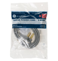 4' 50Amp 3 Wire Range Cord — Model #: WX09X10010 4' 50Amp 3 Wire Range Cord — Model #: WX09X10010