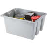 Rubbermaid Commercial, Stack and Nest Palletote® Box, 1.3 Cubic Foot, Gray