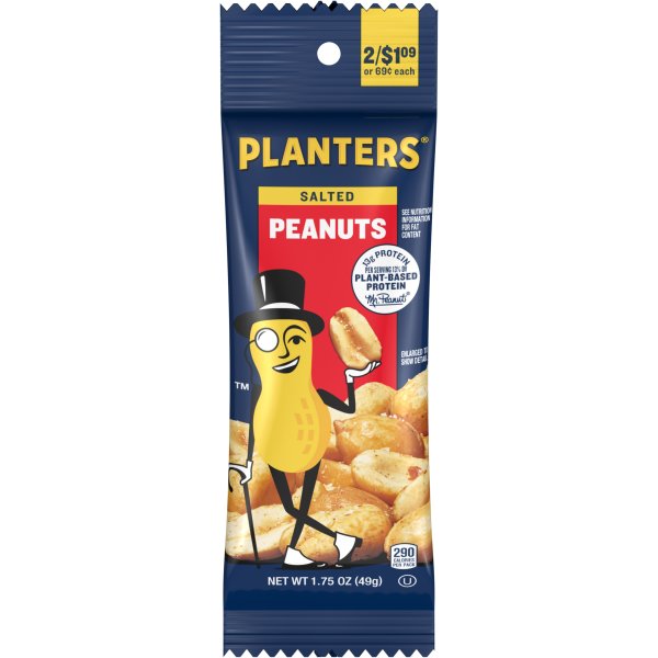 PLANTERS(r) Peanuts Salted 108/1.75oz . C1CB - Front Center Inner Pack (Hi Res)