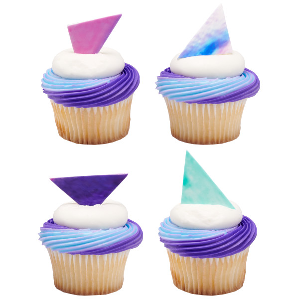 Watercolor Triangles Sweet Décor® Printed Edible Decorations