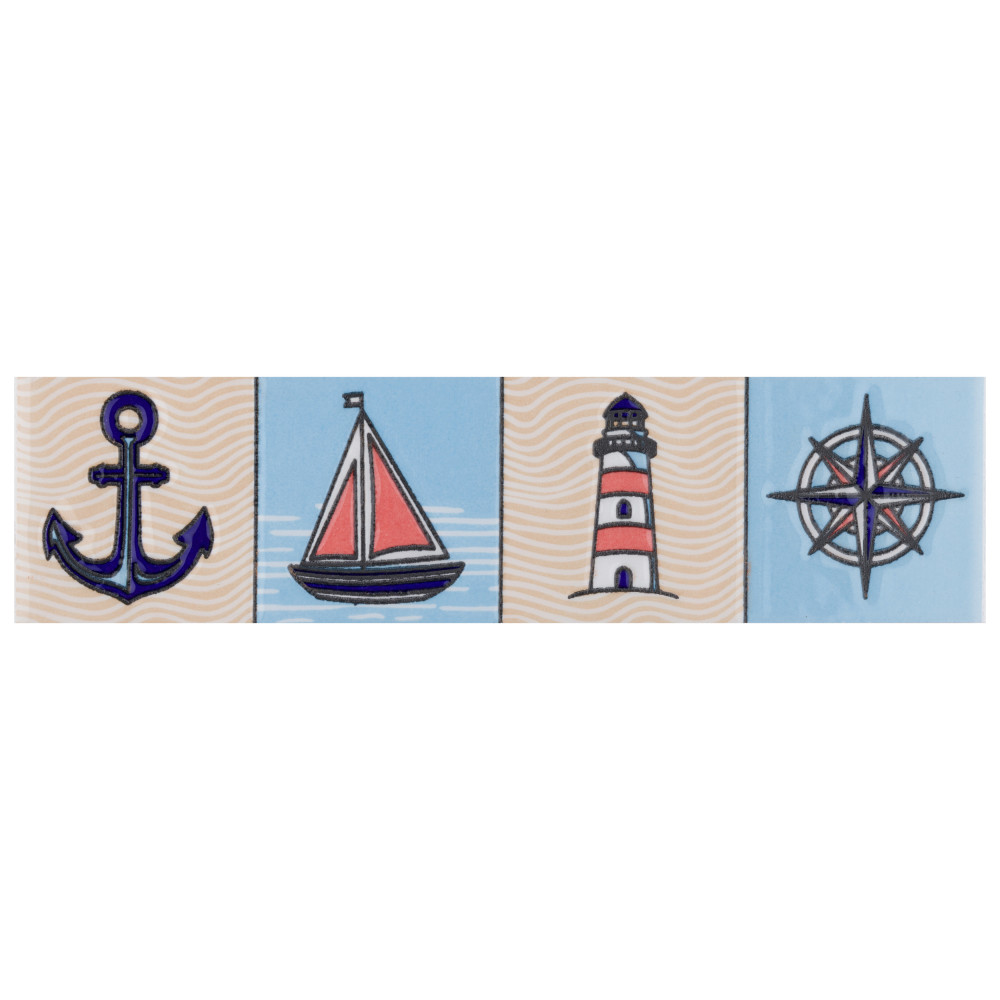 Captain Nautilius 2 in. x 7-7/8 in. Ceramic Wall Trim