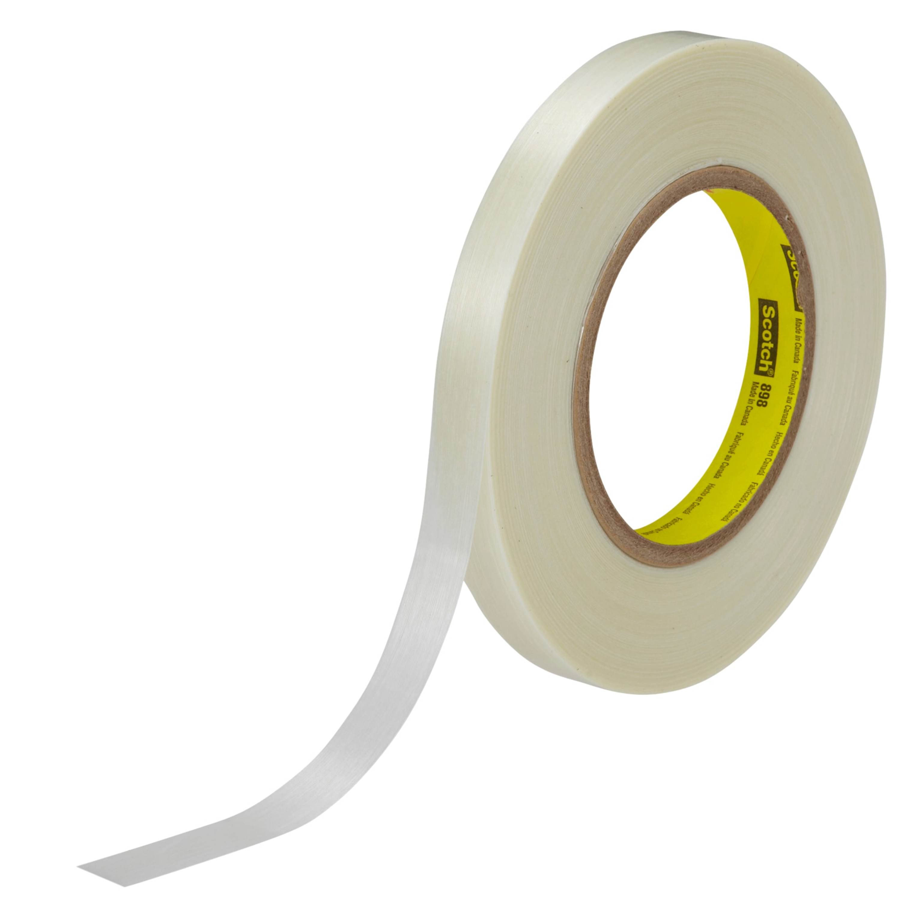Scotch® Filament Tape 898, Clear, 15 mm x 330 m, 6.6 mil, 10 rolls per
case