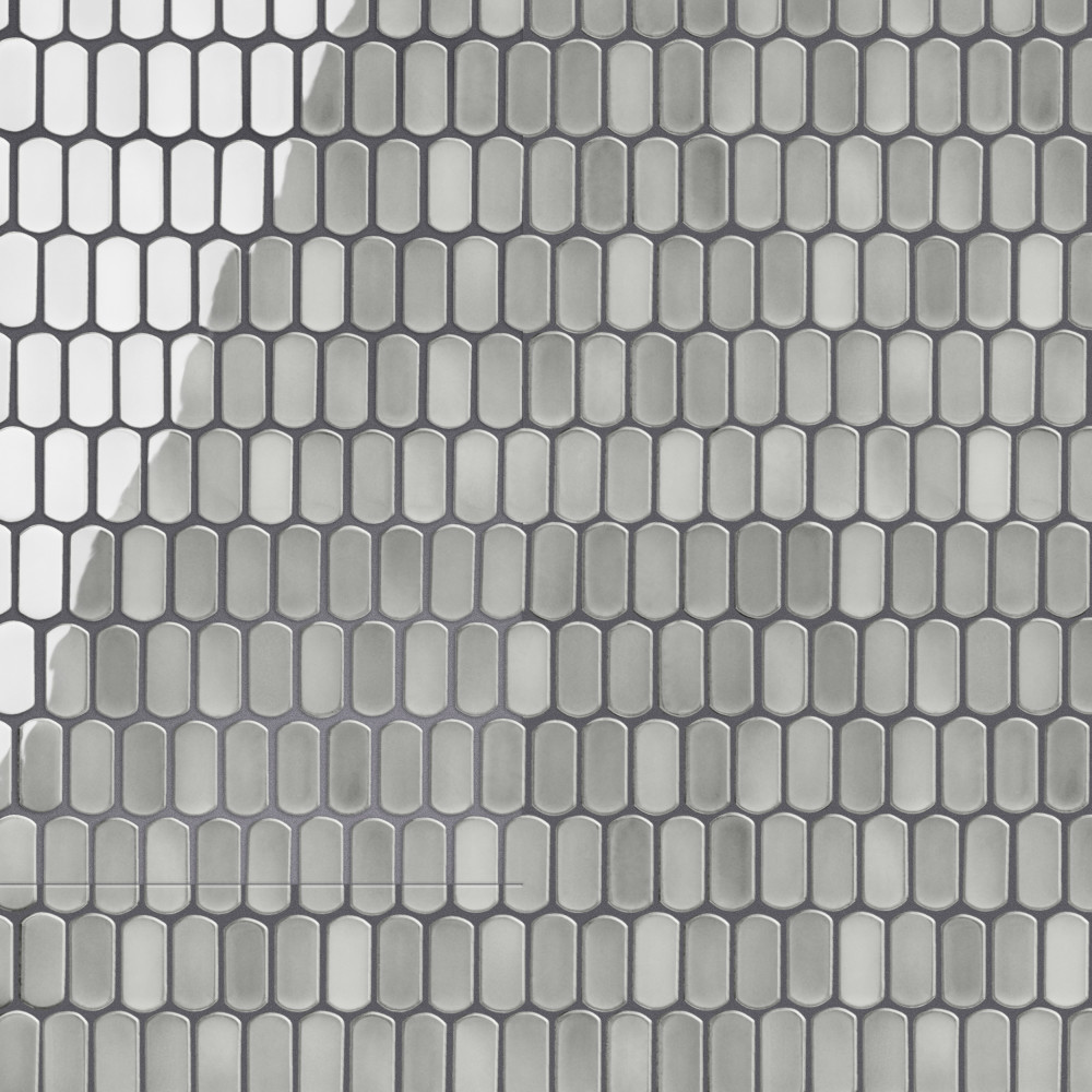 Hudson Capsule Grey Eye 12-1/4 in. x 13-1/8 in. Porcelain Mosaic Tile
