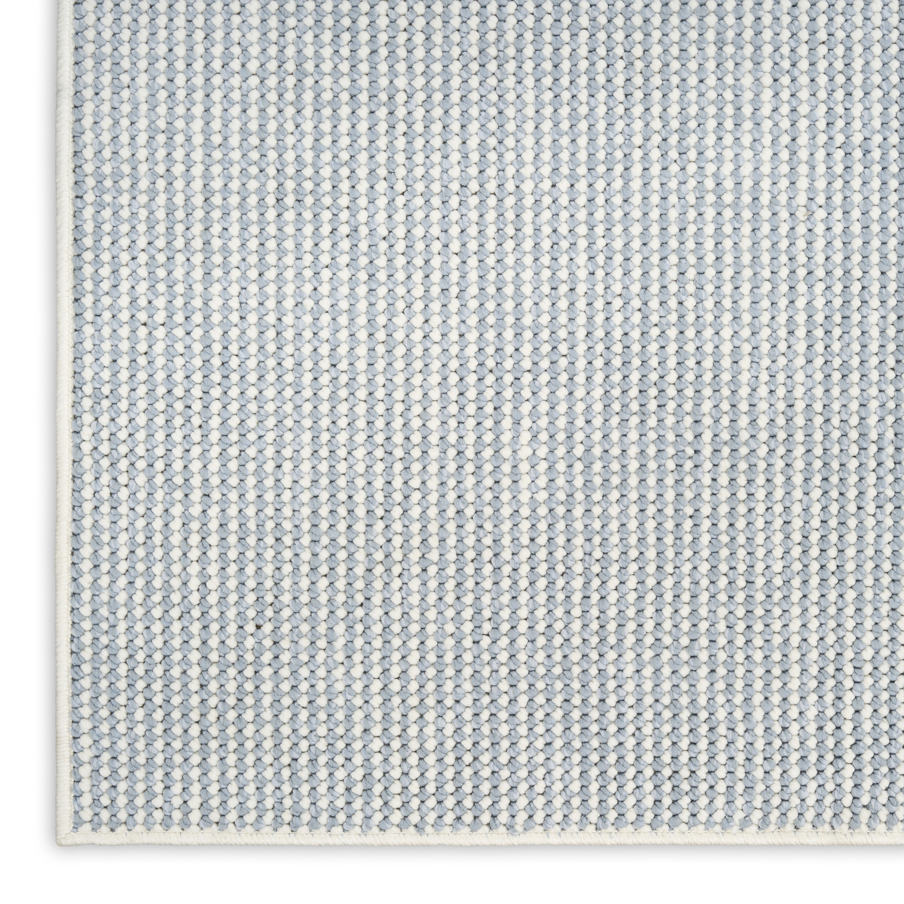 Nourison Natural Texture 2'3" x 7'6" Ivory Blue Farmhouse Indoor Rug
